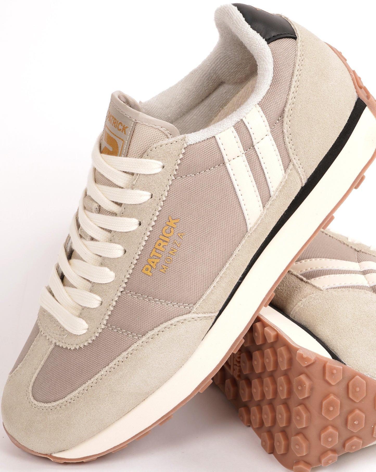 Patrick Monza Trainers Stone/Off White/Black