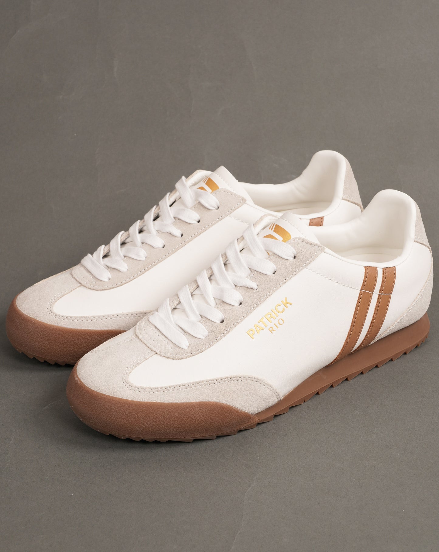 Patrick Rio Trainers White/Tan
