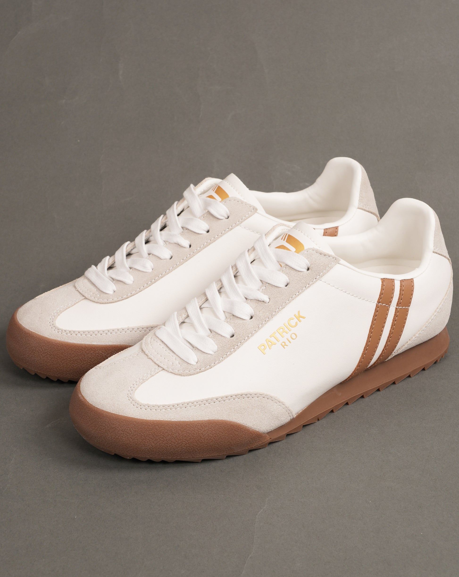 Patrick Rio Trainers White/Tan