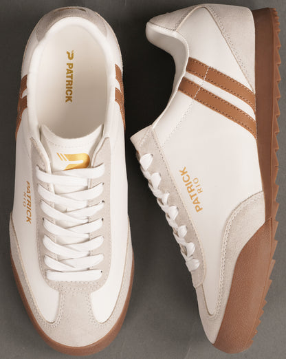 Patrick Rio Trainers White/Tan
