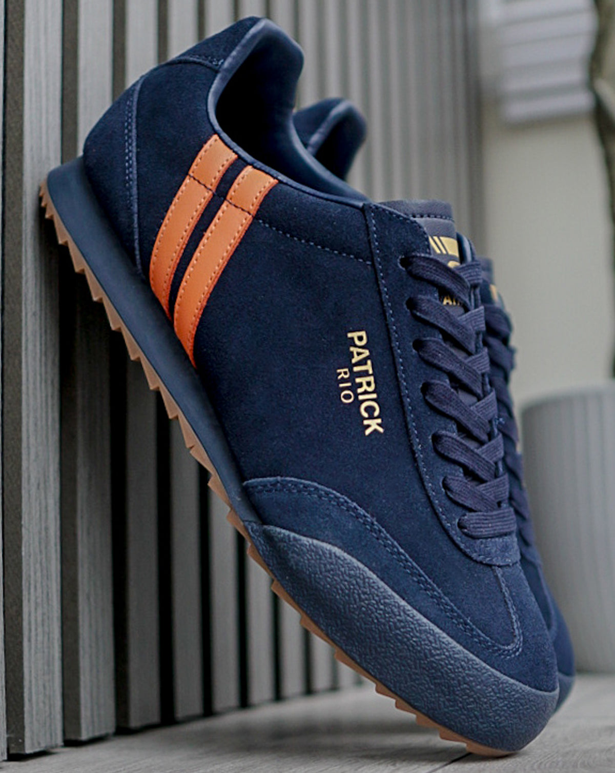 Patrick Rio Trainers Navy/Orange