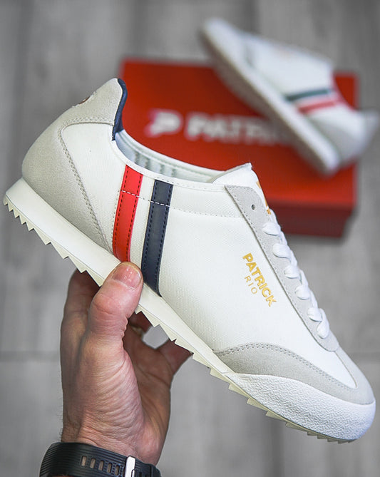 Patrick Rio Trainers White Navy Red