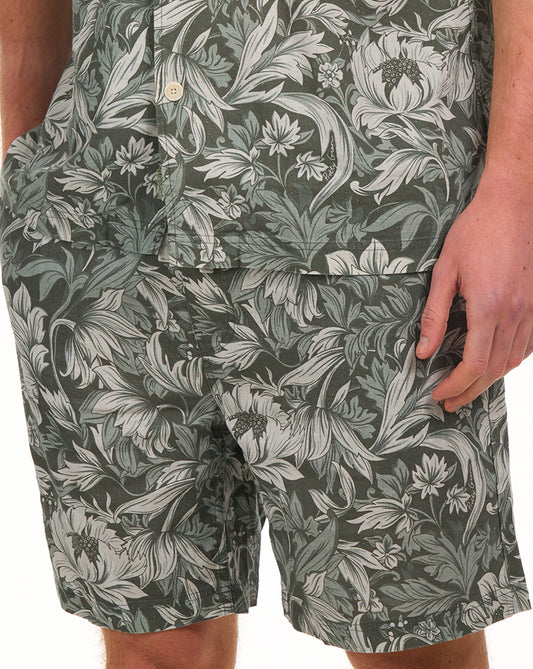 Pretty Green Pretty Green Bostall Printed Shorts Green