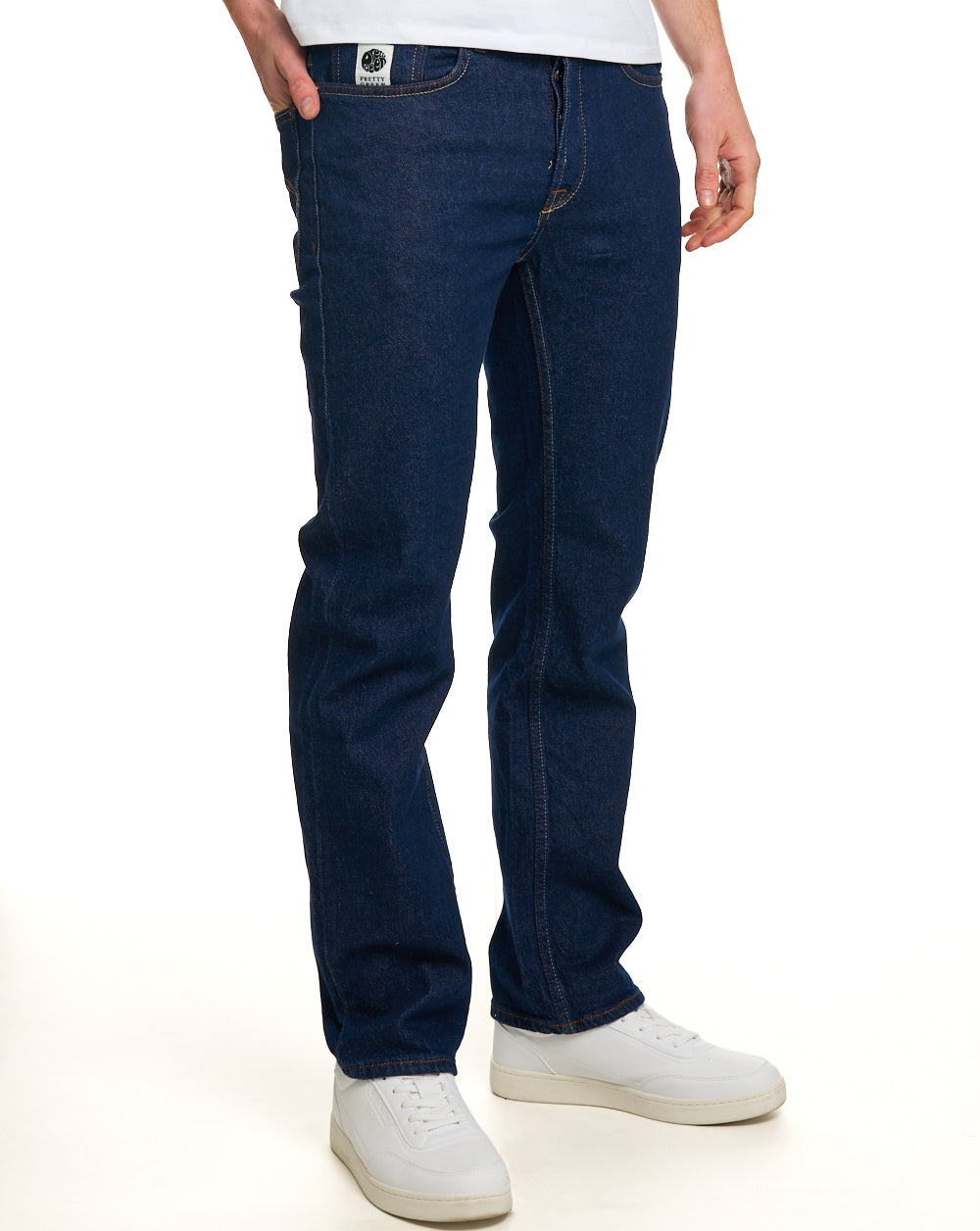 Pretty Green Burnage Regular Fit Jeans Rinse Wash