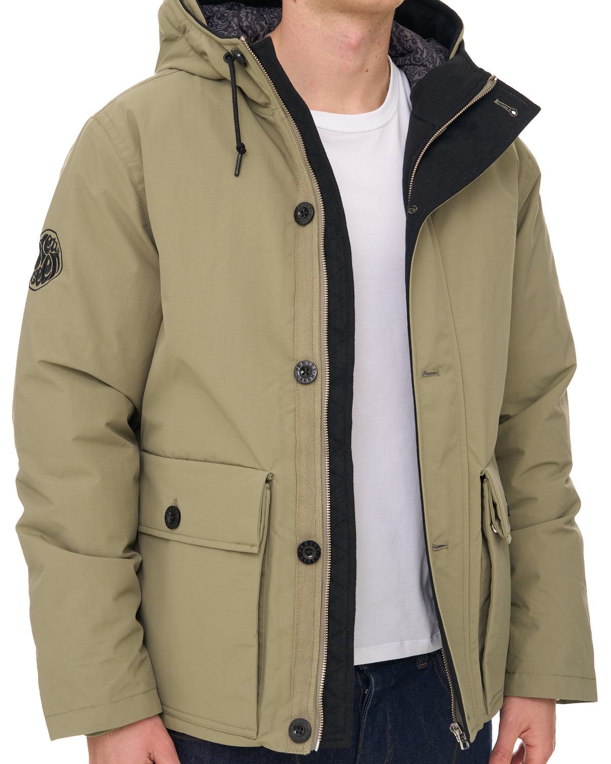 Pretty Green Coldwave Short Parka Khaki