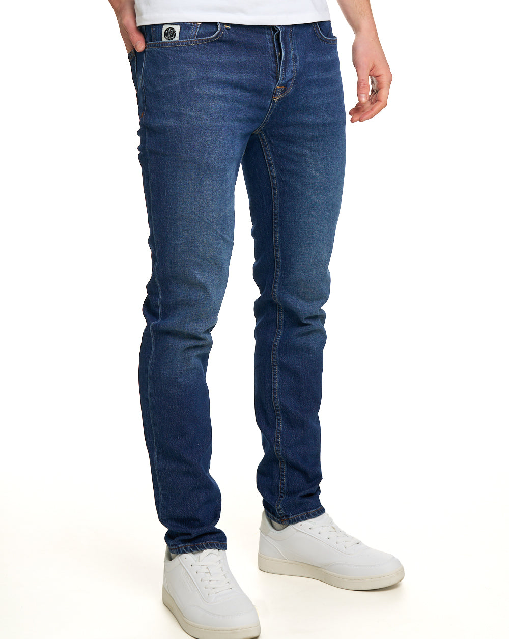 Pretty Green Erwood Slim Fit Jeans 6 Month Wash