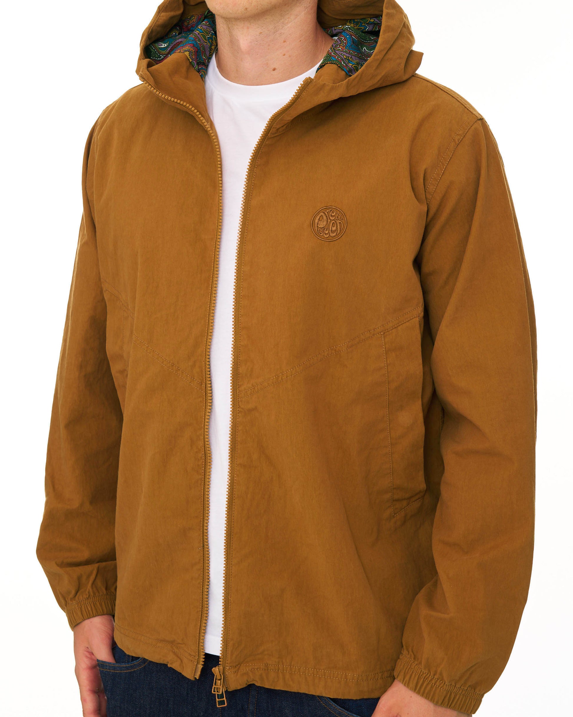 Pretty Green Feltham Hooded Jacket Burnt Orange