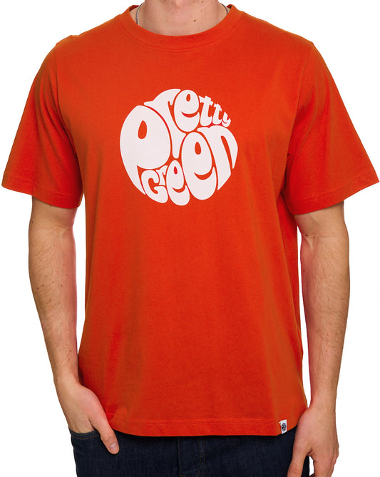 Pretty Green Pretty Green Gillespie Logo T Shirt Bright Red