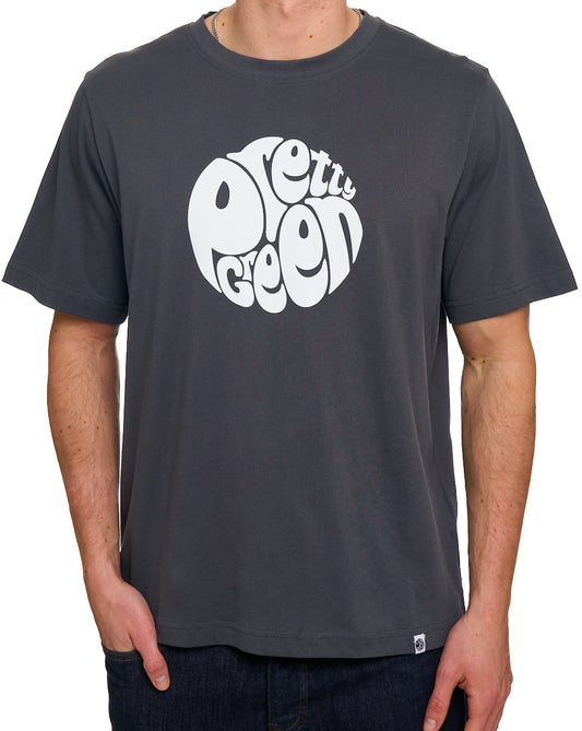 Pretty Green Pretty Green Gillespie Logo T Shirt Charcoal