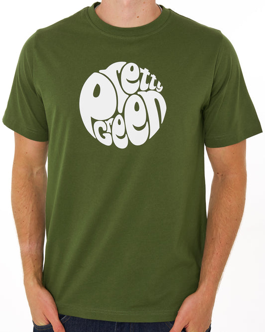 Pretty Green Pretty Green Gillespie Logo T Shirt Khaki Green