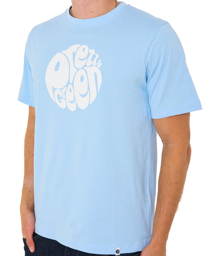 Pretty Green Gillespie Logo T Shirt Sky Blue