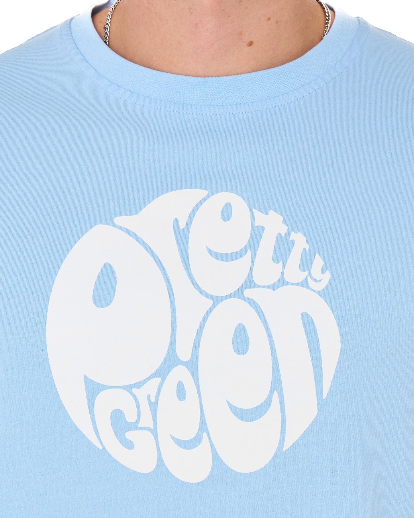 Pretty Green Gillespie Logo T Shirt Sky Blue