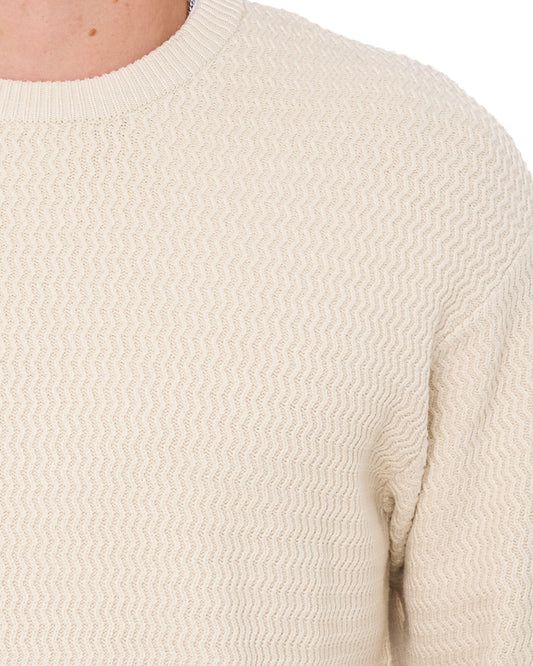Pretty Green Pretty Green Howlett Knit Jumper Stone