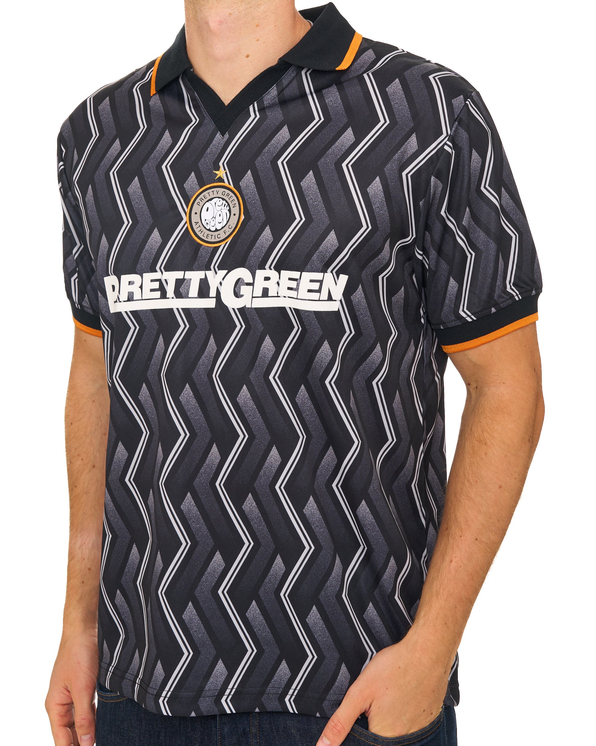 Pretty Green Kingsleigh Football Top Black