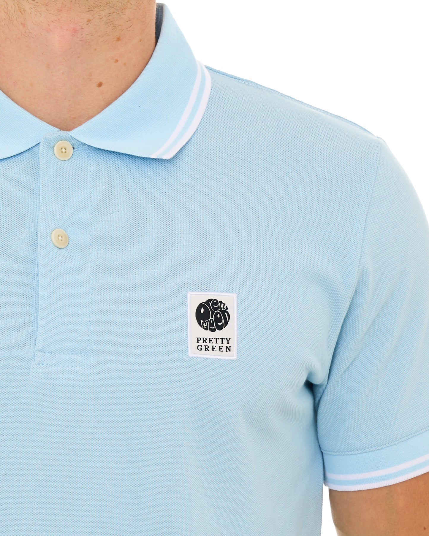 Pretty Green Rayner Polo Shirt Sky Blue