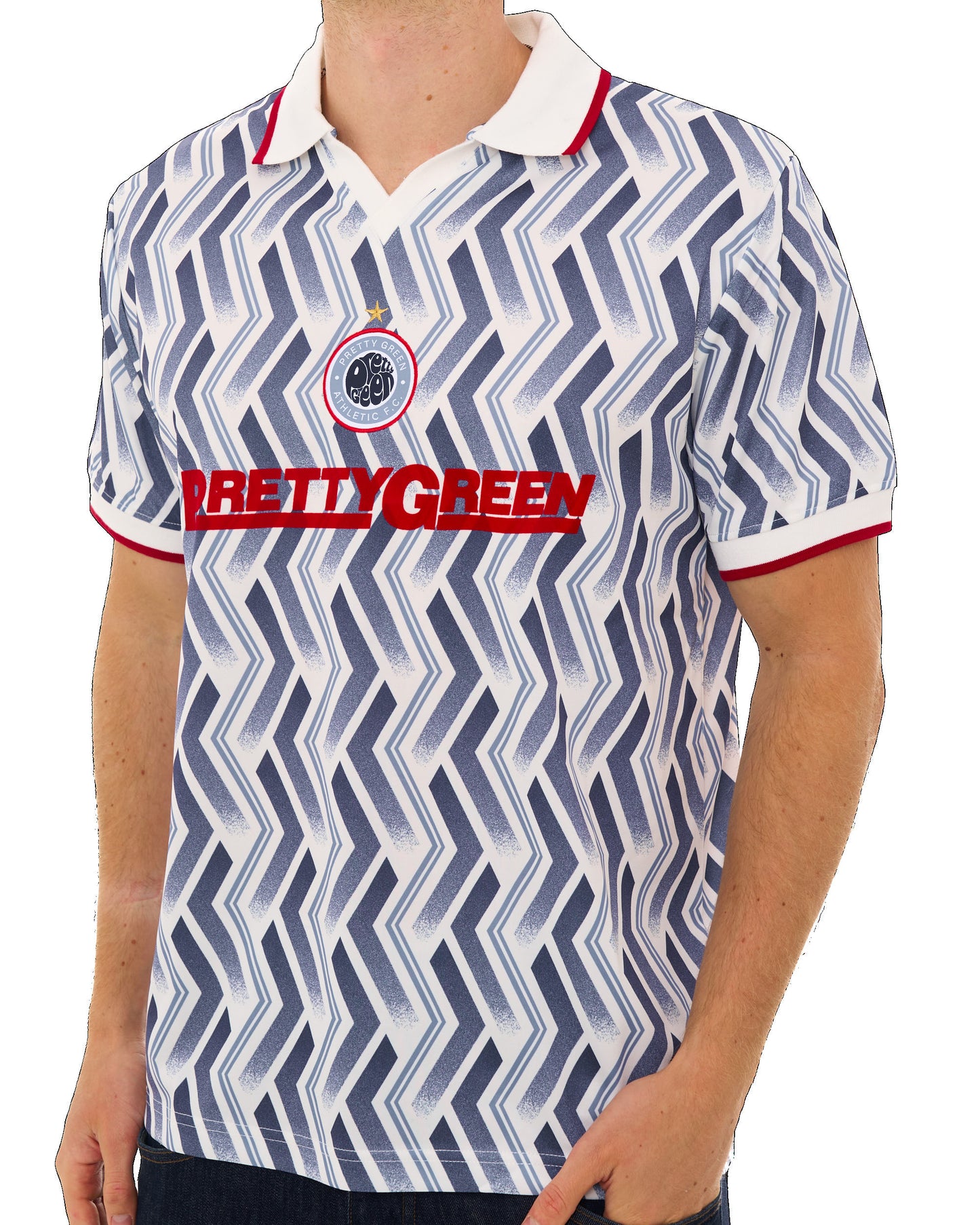Pretty Green Kingsleigh Football Top Blue