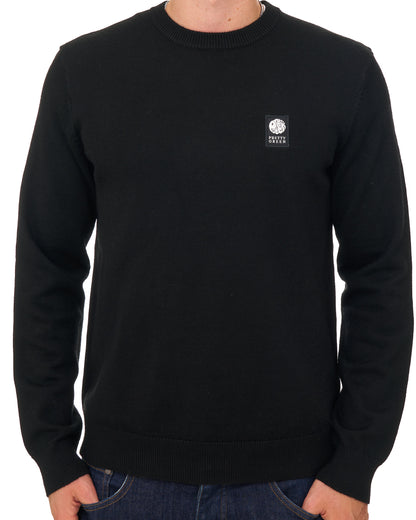 Pretty Green Merino Blend Crew Knit Black