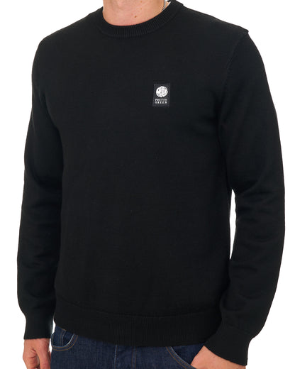 Pretty Green Merino Blend Crew Knit Black