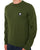 Pretty Green Merino Blend Crew Knit Khaki Green