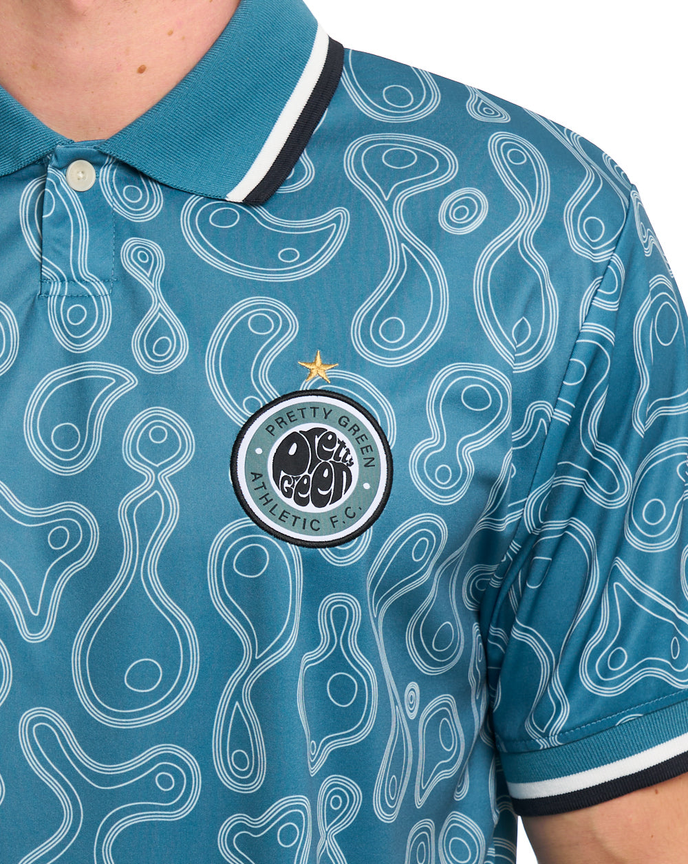 Pretty Green Outro Football Top Blue