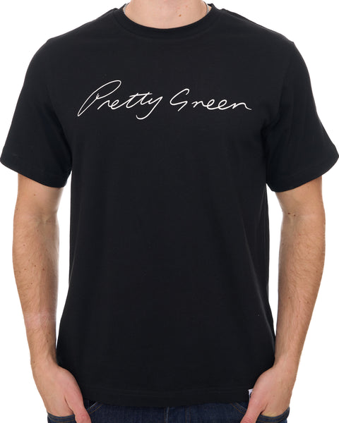 Pretty Green PG Signature T Shirt Black