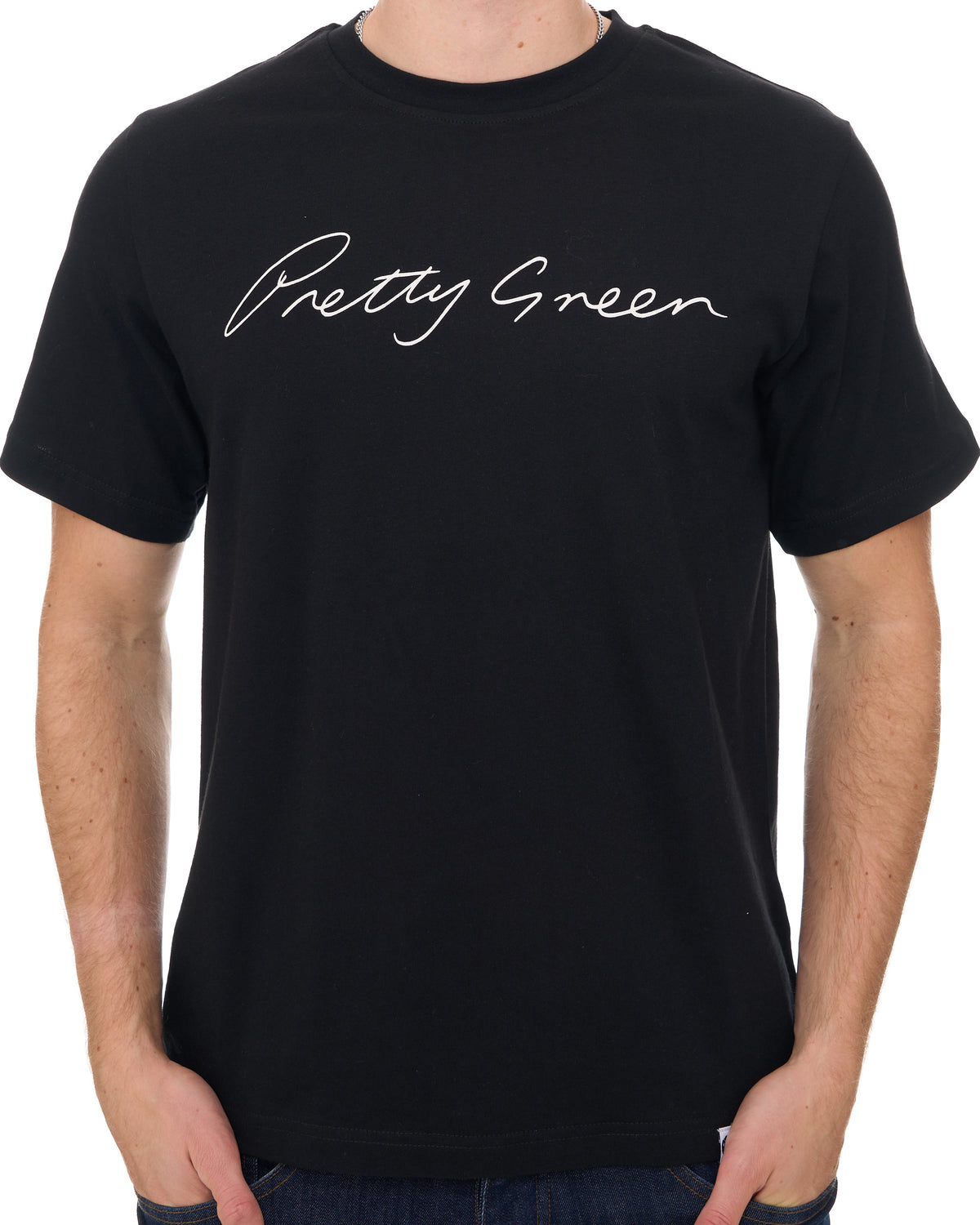 Pretty Green PG Signature T Shirt Black