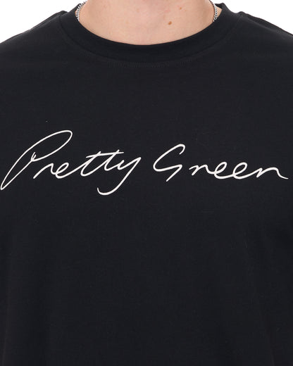 Pretty Green PG Signature T Shirt Black