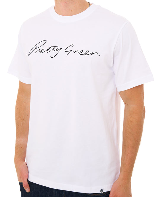 Pretty Green Pretty Green PG Signature T Shirt White