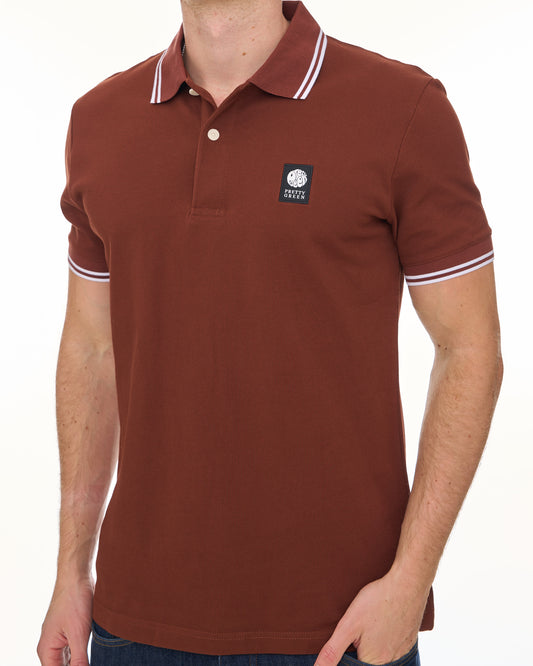 Pretty Green Pretty Green Rayner Polo Shirt Brown