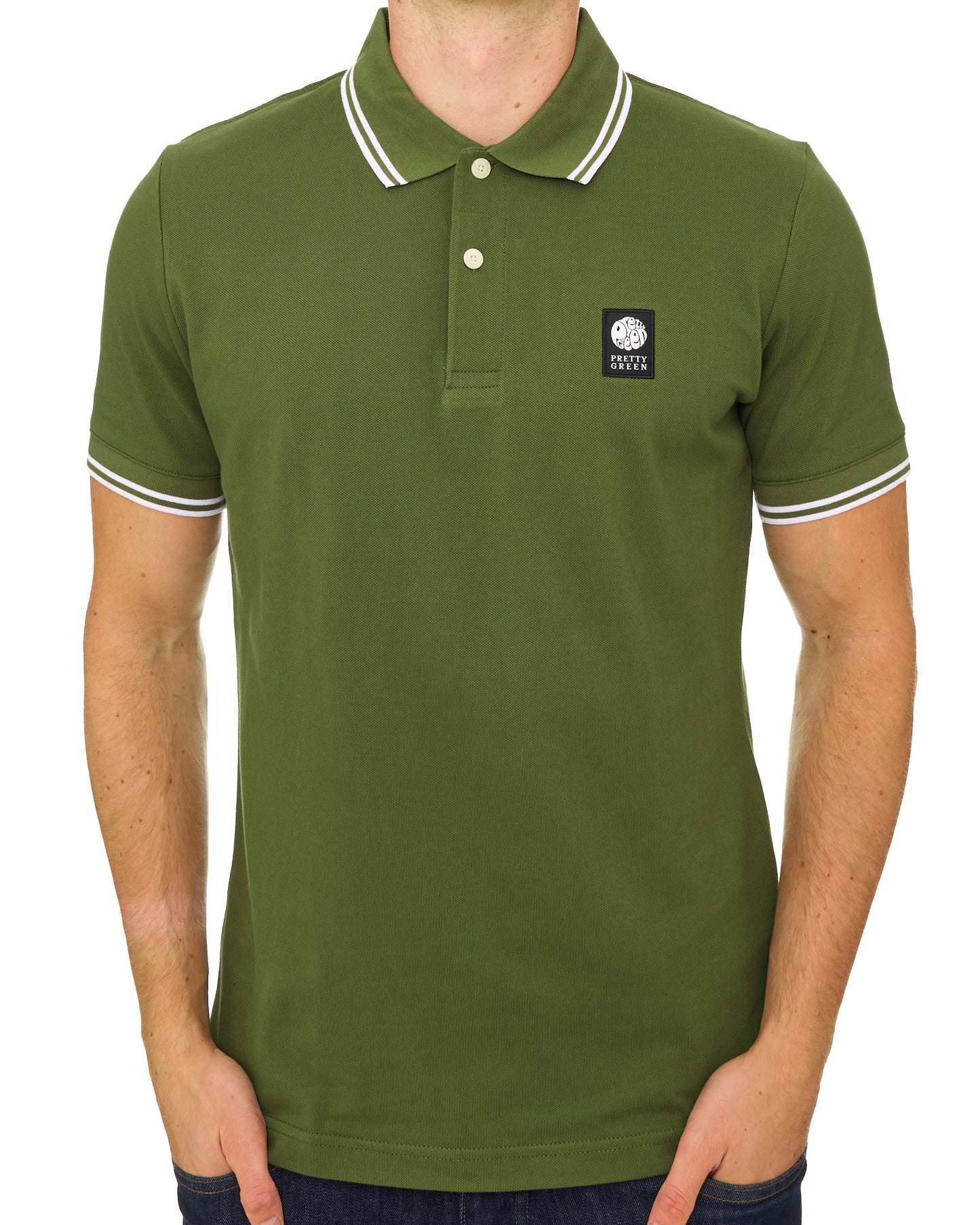 Pretty Green Rayner Polo Shirt Khaki Green