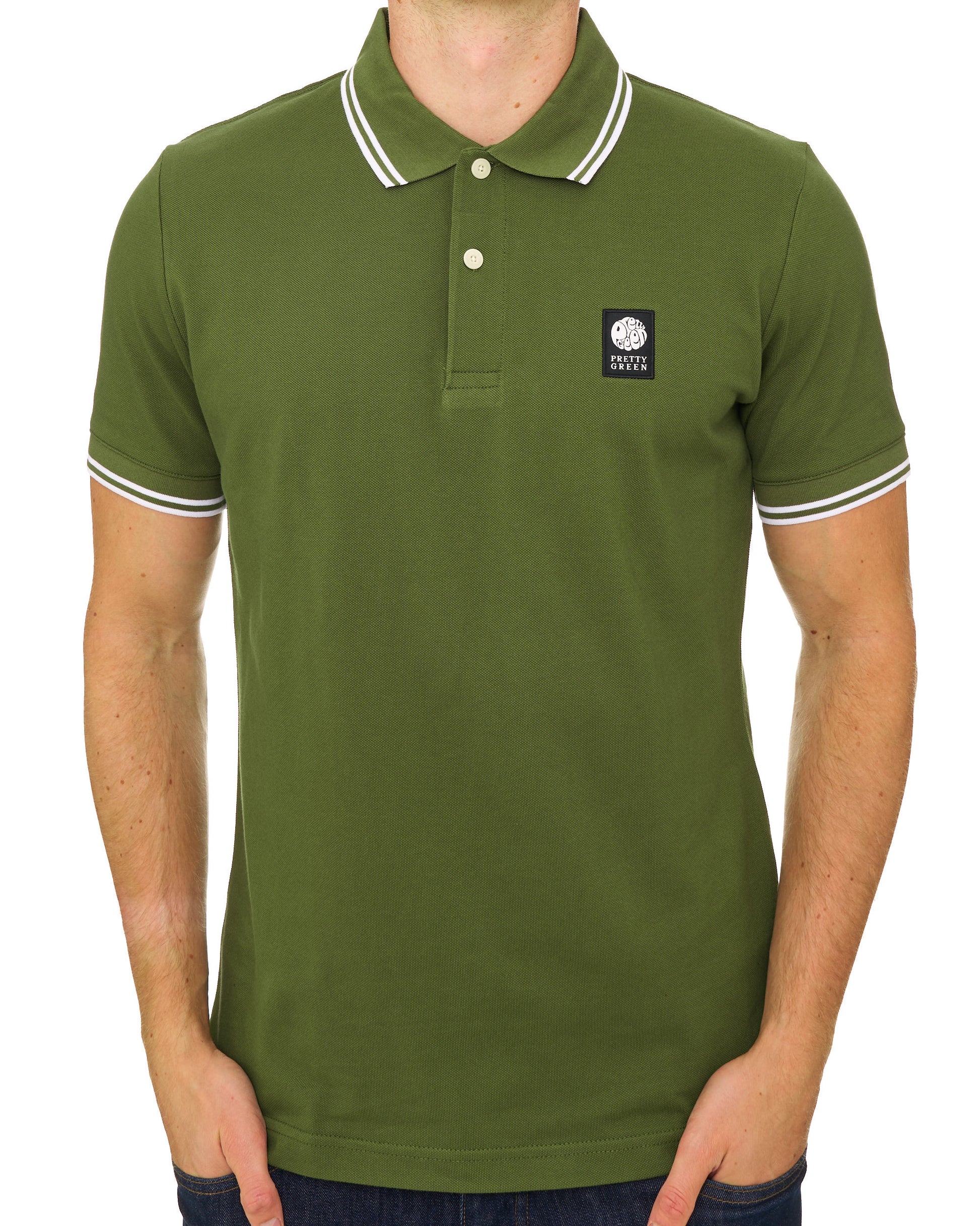 Pretty Green Rayner Polo Shirt Khaki Green