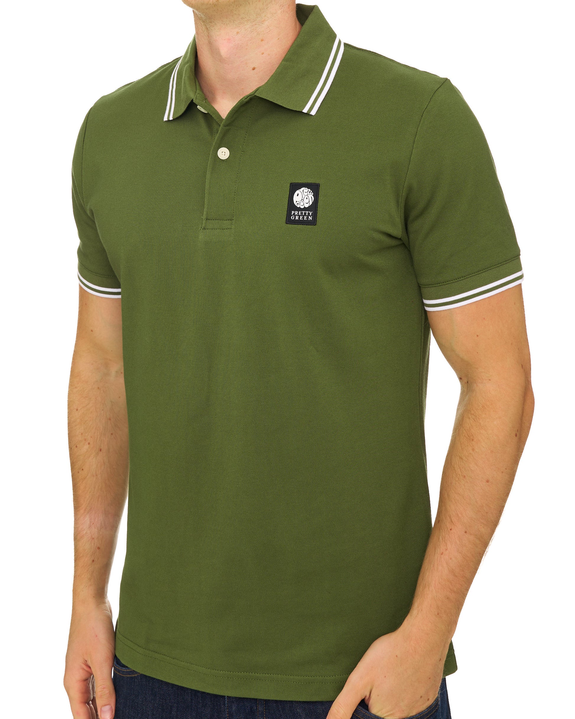 Pretty Green Rayner Polo Shirt Khaki Green