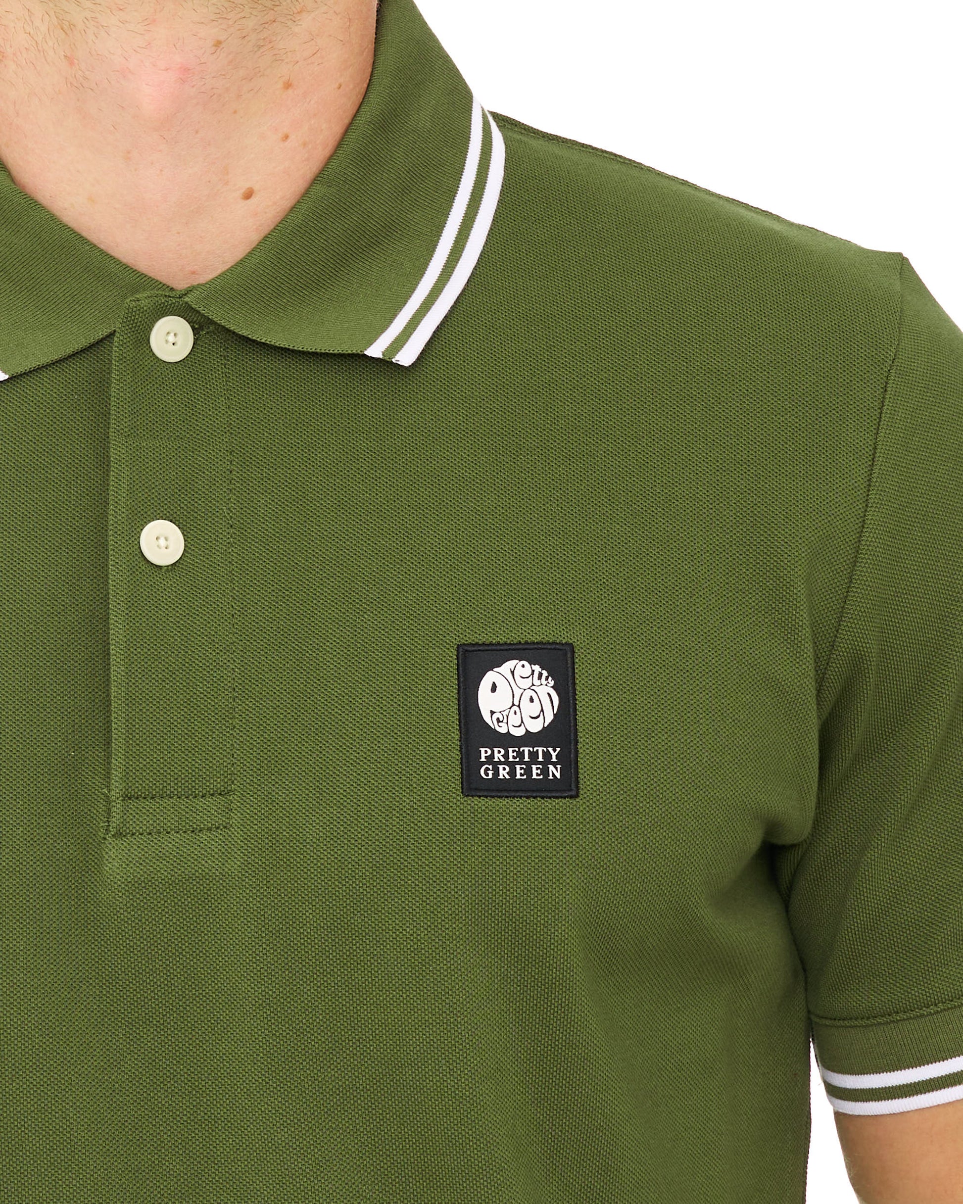 Pretty Green Rayner Polo Shirt Khaki Green