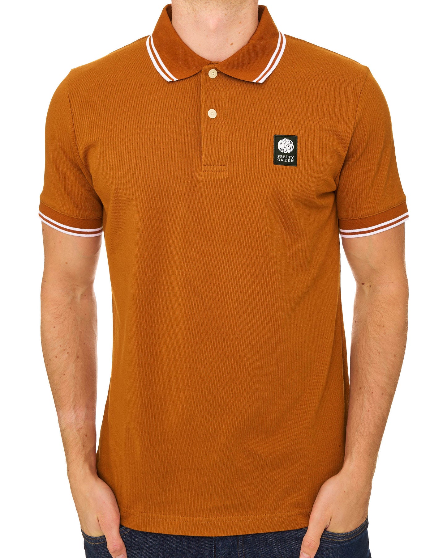 Pretty Green Rayner Polo Shirt Rust