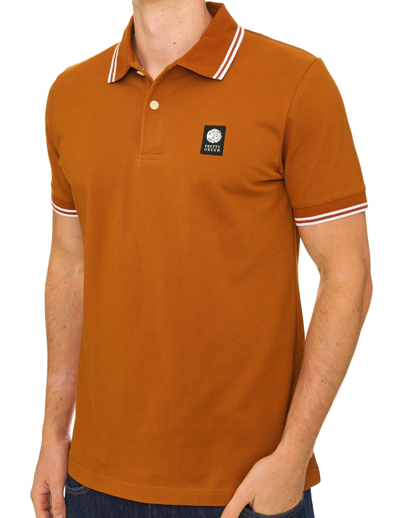 Pretty Green Rayner Polo Shirt Rust