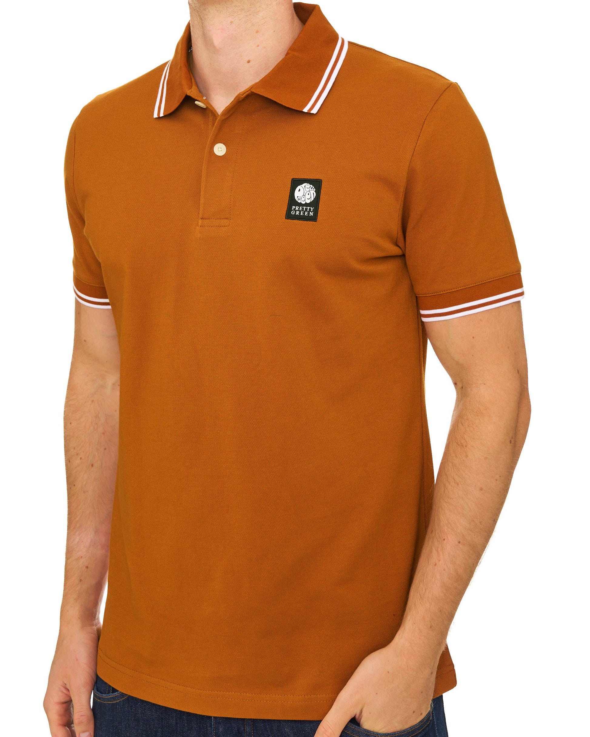 Pretty Green Rayner Polo Shirt Rust
