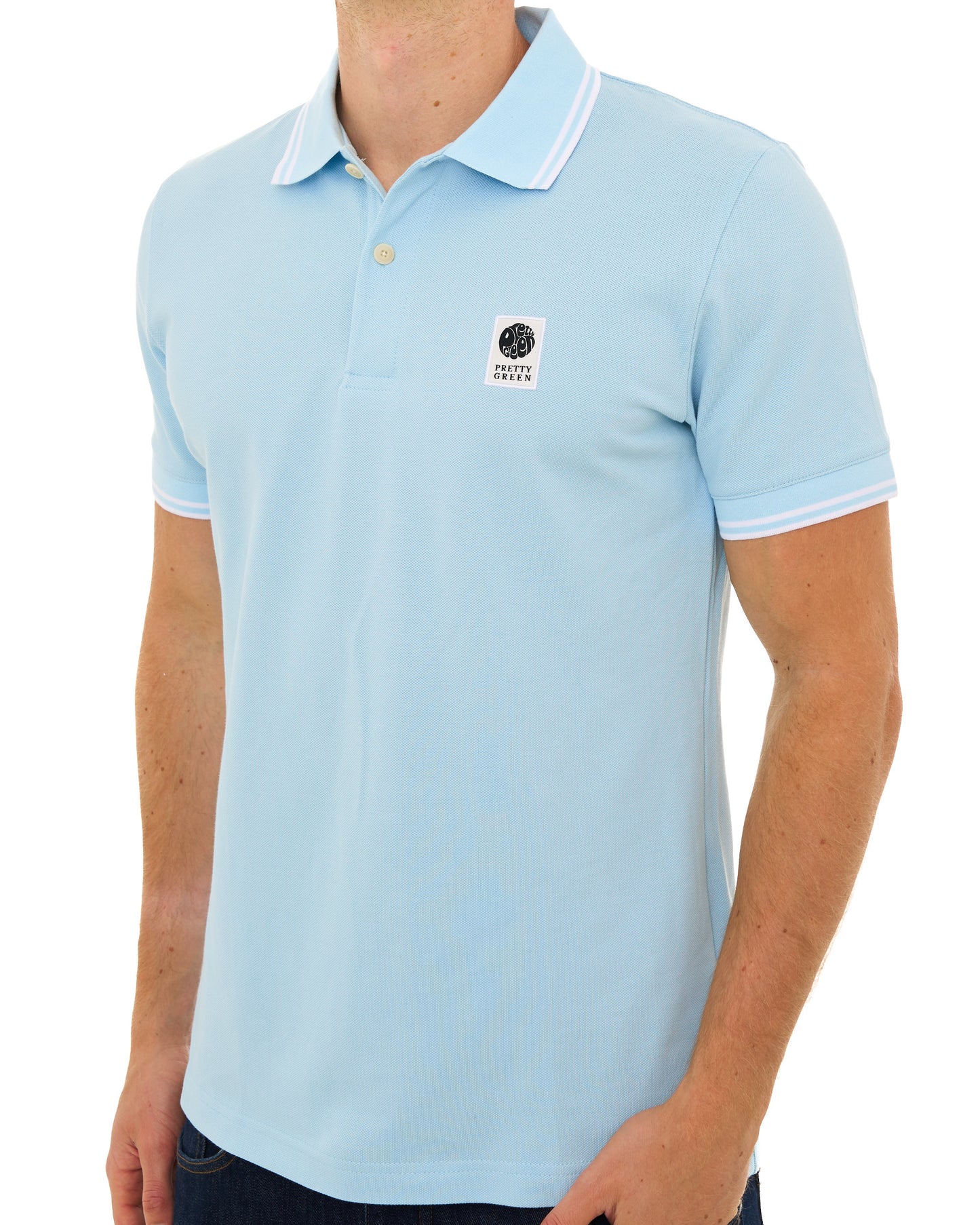Pretty Green Rayner Polo Shirt Sky Blue