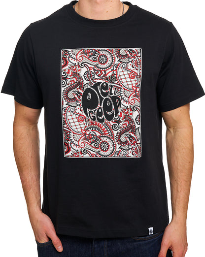 Pretty Green Resonance Box Logo T Shirt Black