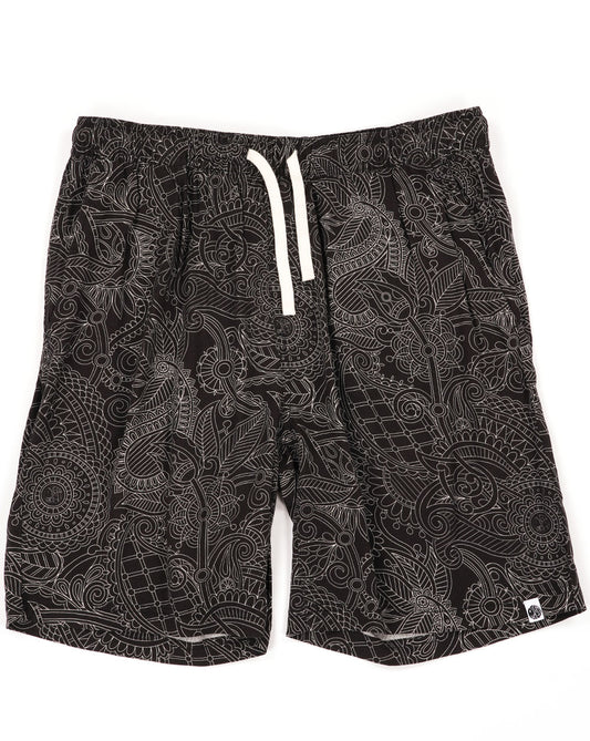Pretty Green Pretty Green Resonance Linear Paisley Shorts Black