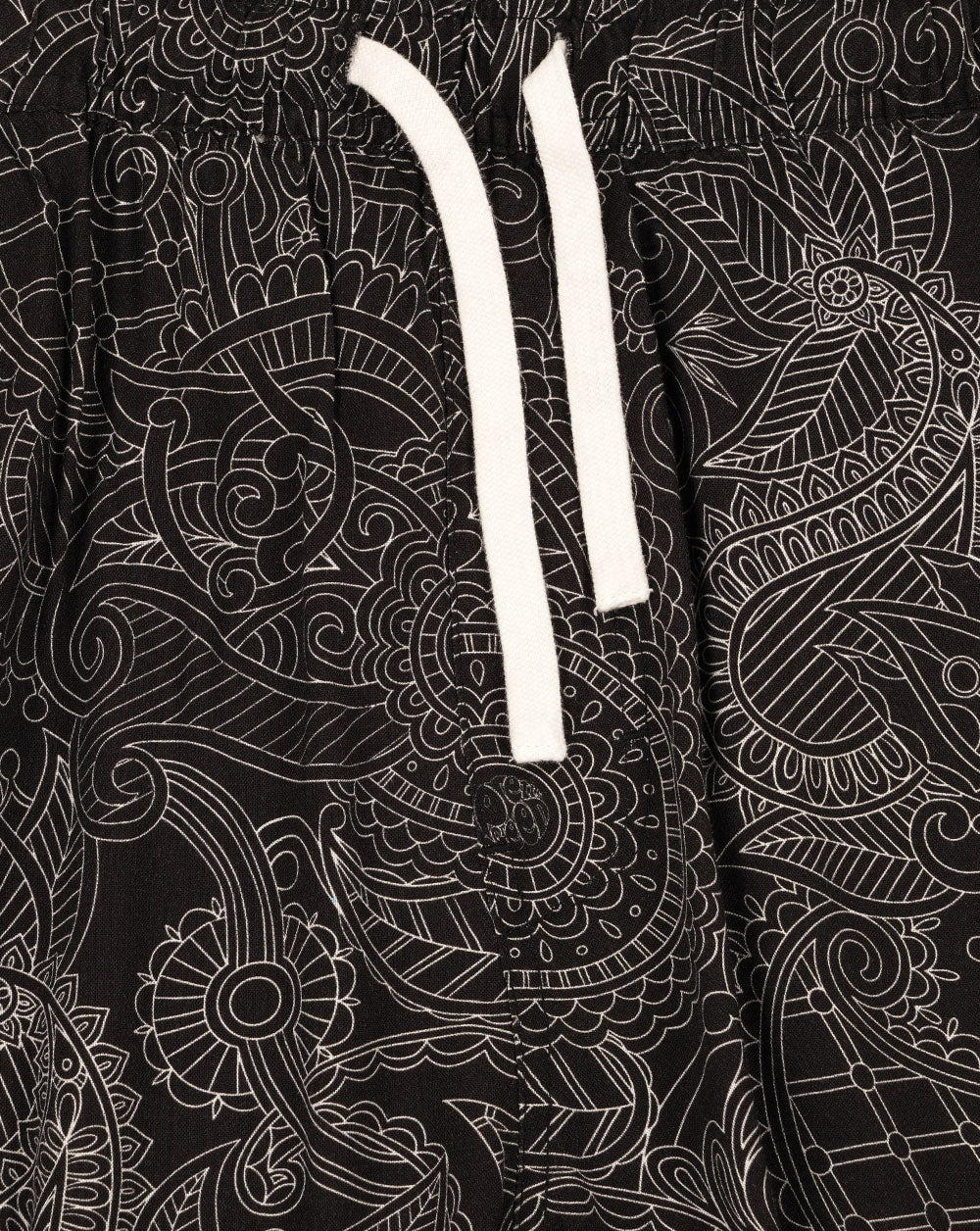 Pretty Green Resonance Linear Paisley Shorts Black
