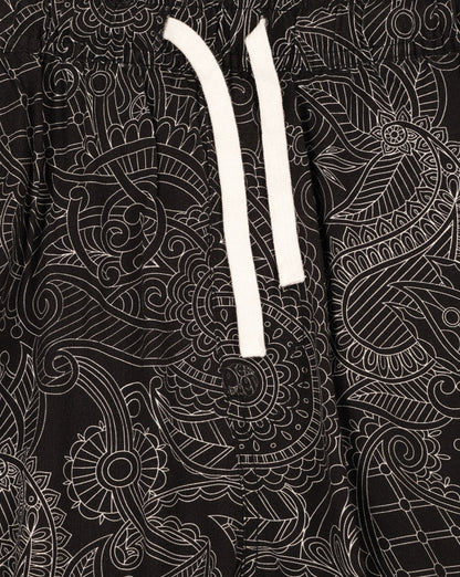 Pretty Green Resonance Linear Paisley Shorts Black