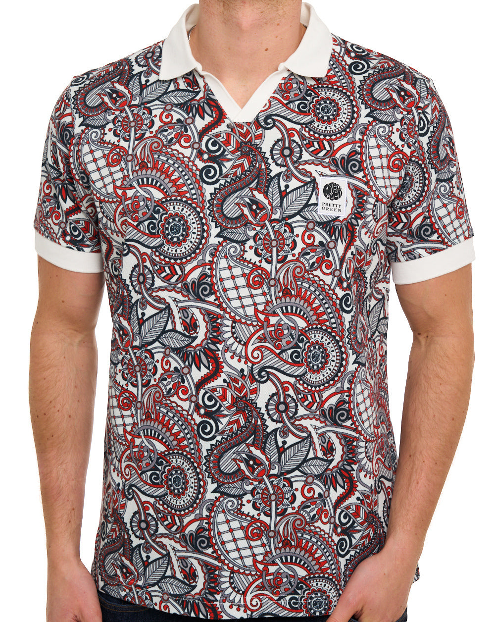 Pretty Green Resonance Printed Polo Multi