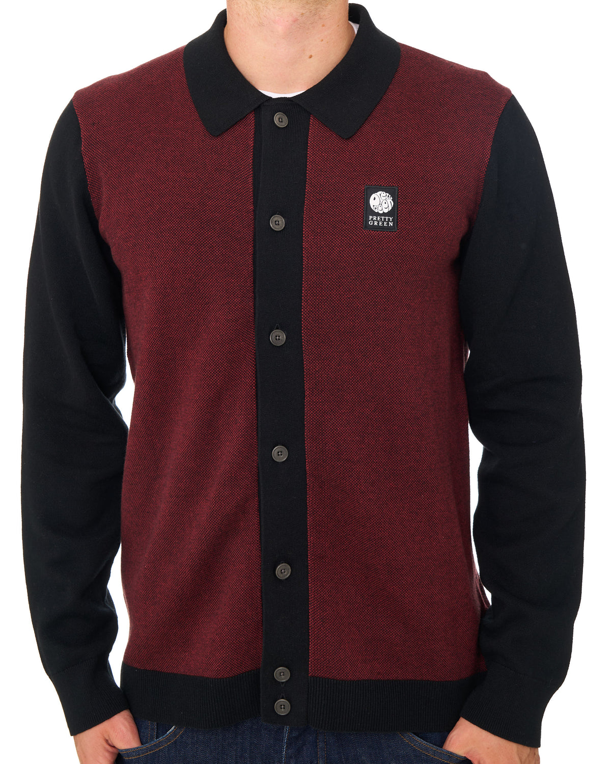 Pretty Green Roxy Knit Shirt Black/Red