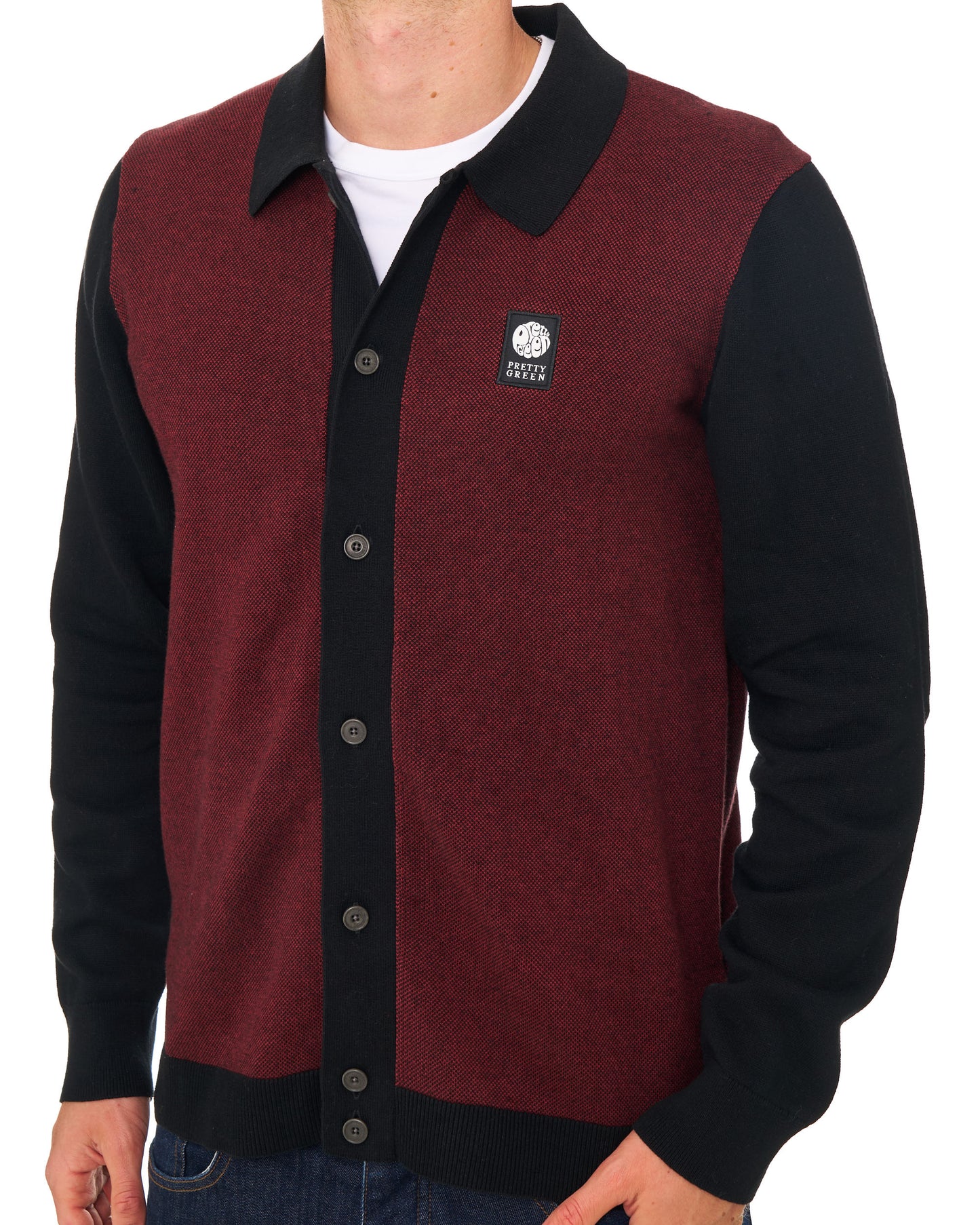 Pretty Green Roxy Knit Shirt Black/Red