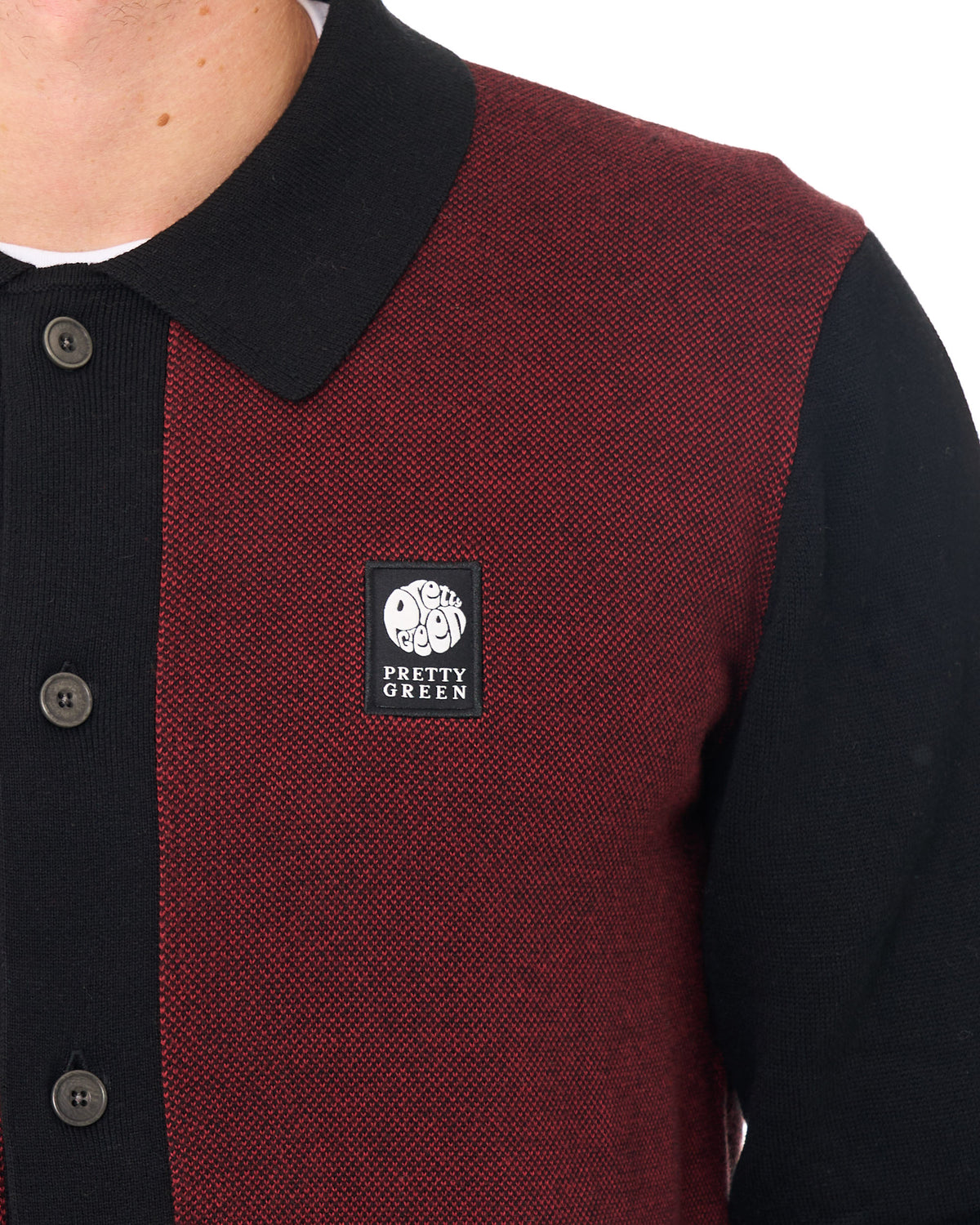Pretty Green Roxy Knit Shirt Black/Red