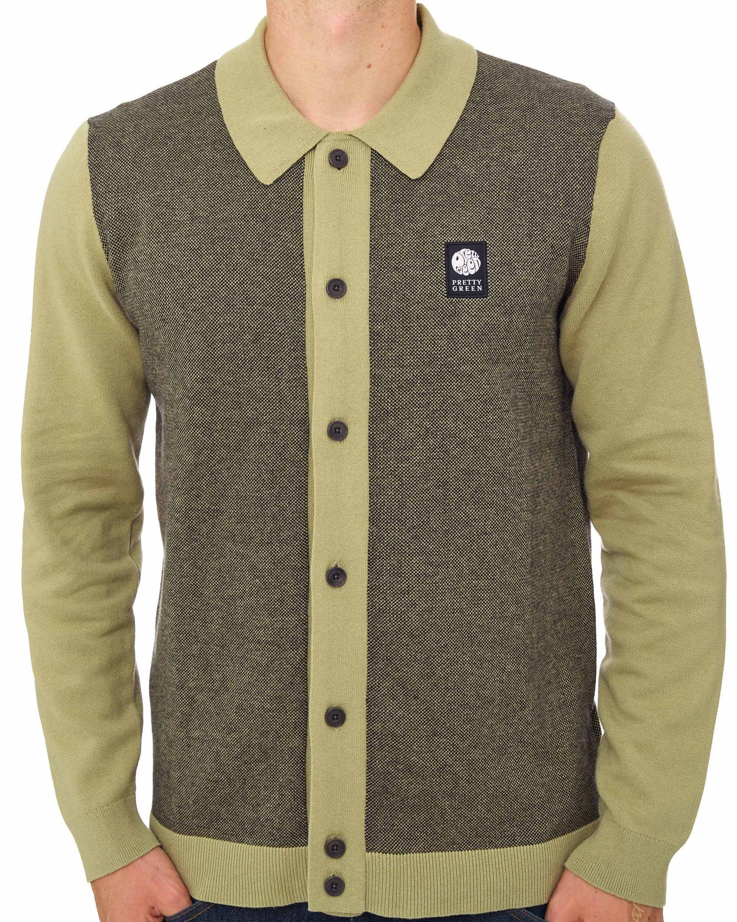Pretty Green Roxy Knit Shirt Camel