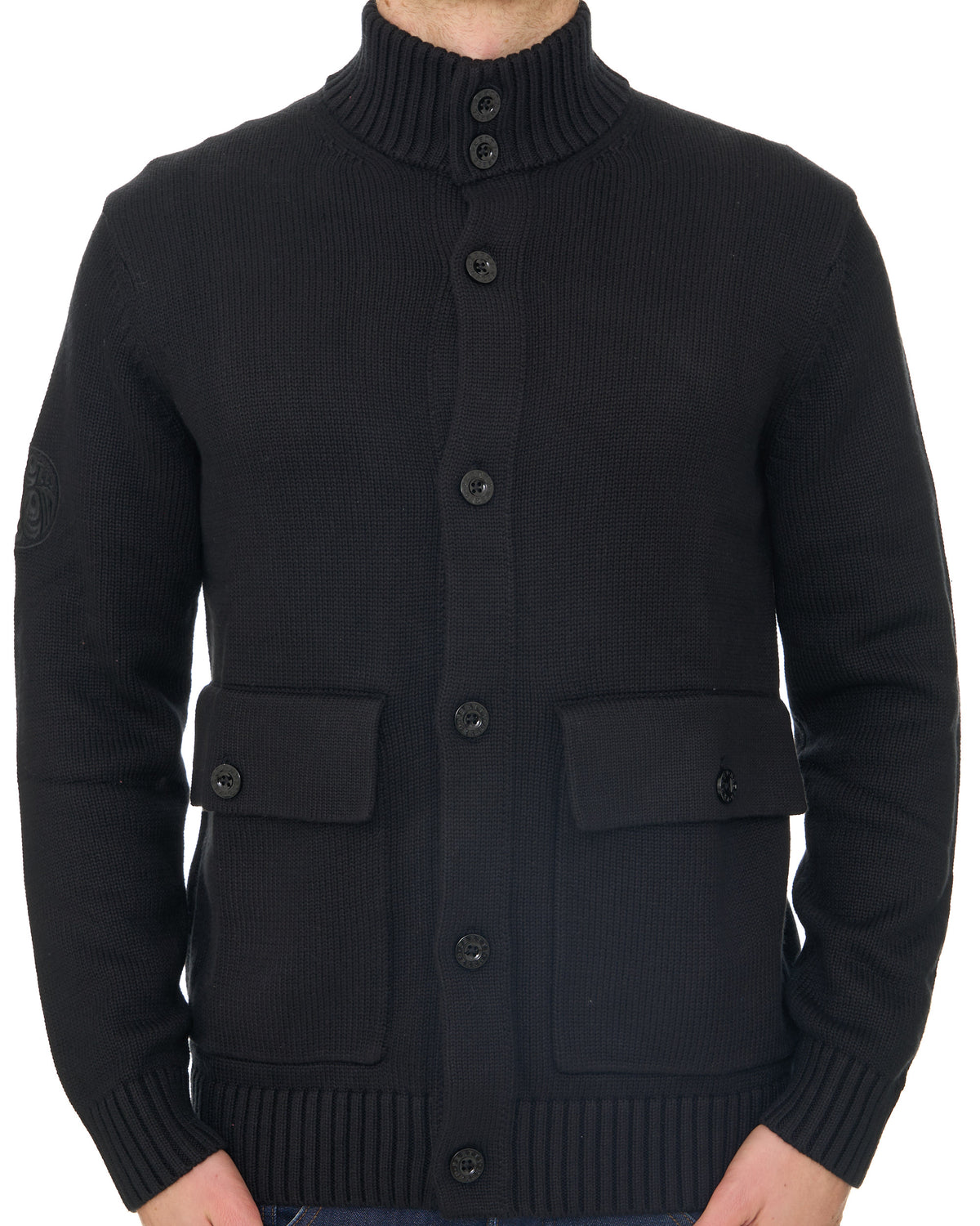 Pretty Green Temperance Funnel Neck Knit Black