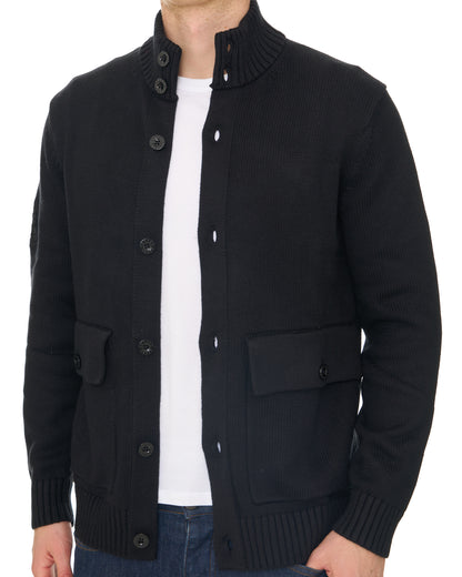 Pretty Green Temperance Funnel Neck Knit Black