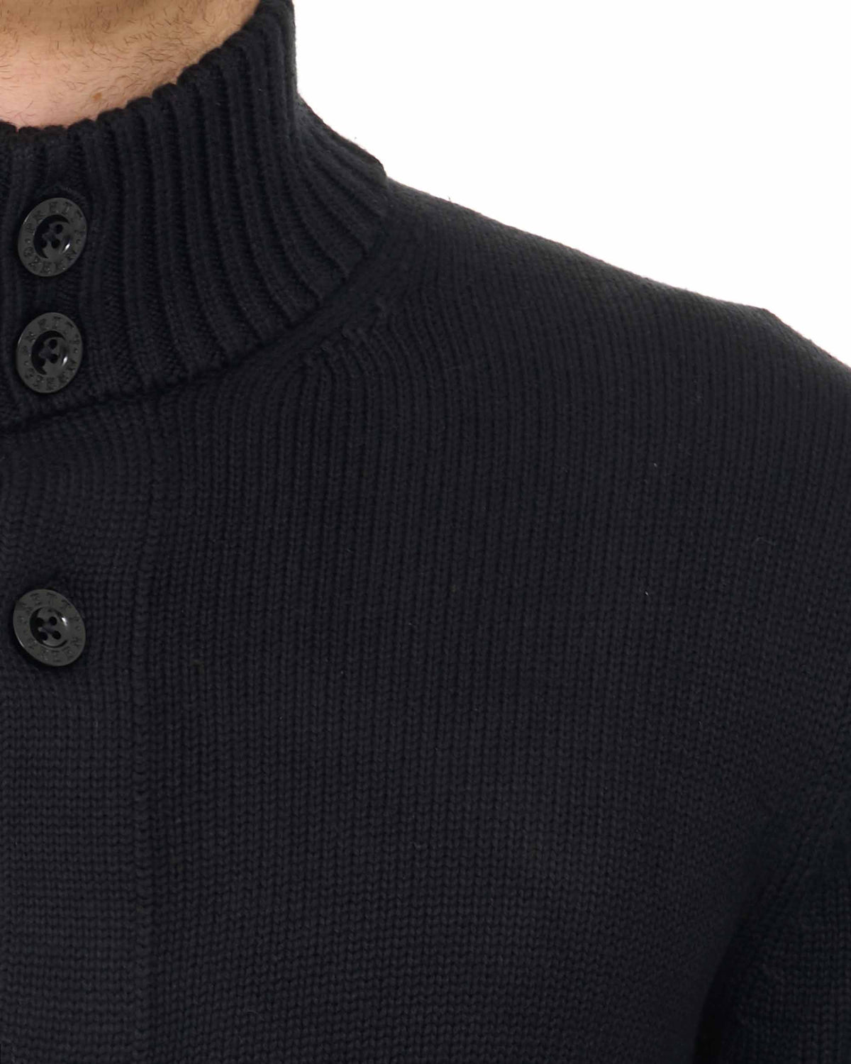 Pretty Green Temperance Funnel Neck Knit Black