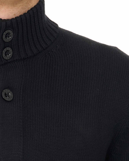 Pretty Green Temperance Funnel Neck Knit Black